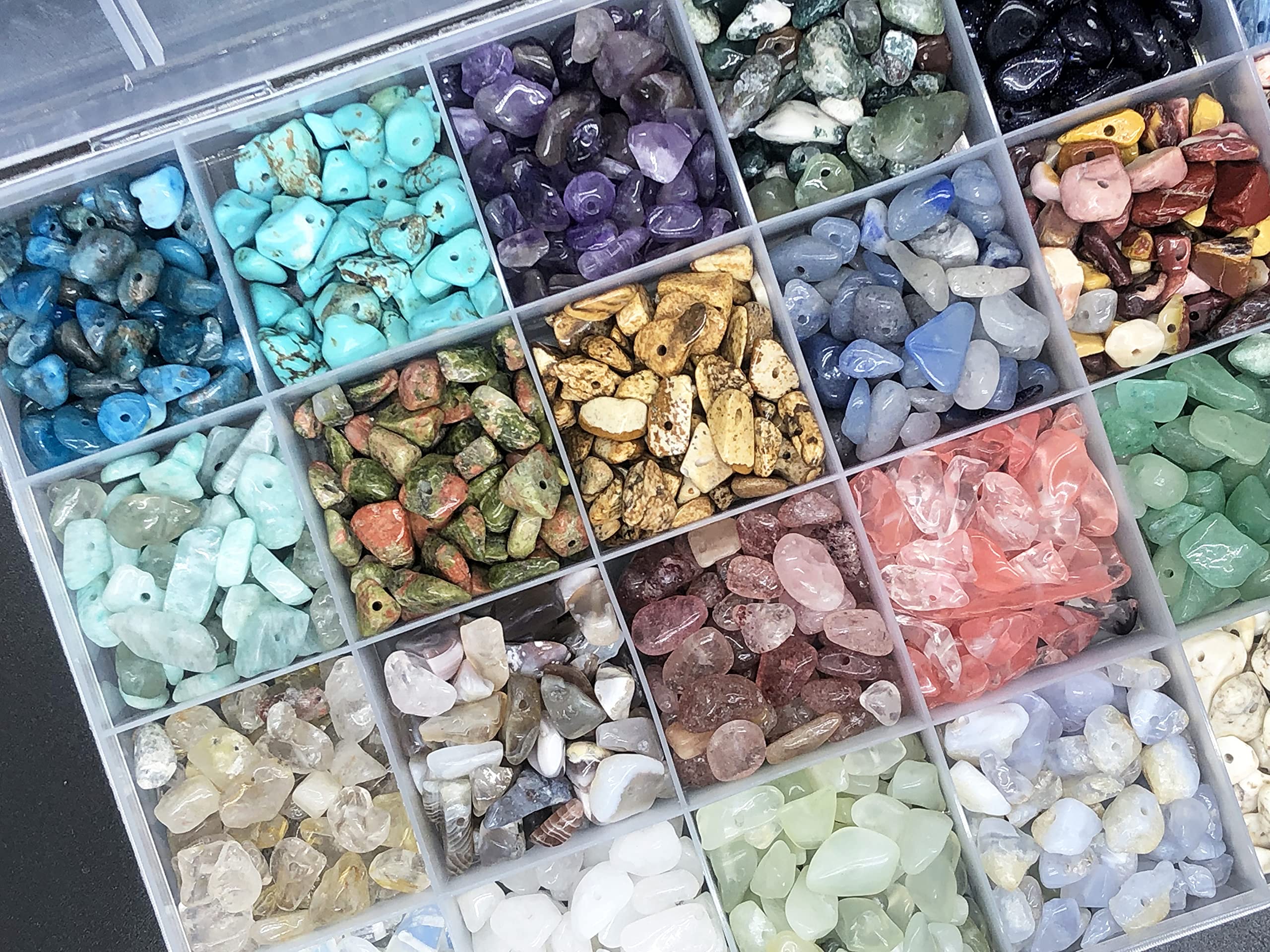 Koralik z naturalnych kamieni szlachetnych o nieregularnym kształcie, uzdrawiające szkło energetyczne do produkcji biżuterii (24 materiały-1), Smażone klejnoty