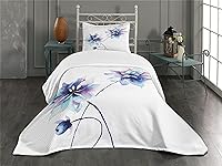 Vista 11 de Ambesonne Juego de colchas de fútbol, salpicaduras de colores en todas partes de pelotas de fútbol con puntuación del campeonato de la Copa