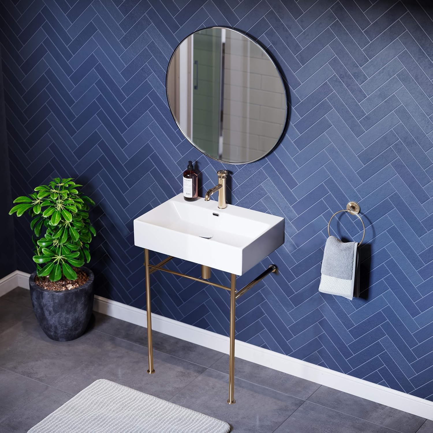 🔥 Crazy Deals Swiss Madison Well Made Forever SM-CS721, Claire 24 Ceramic Console Sink In Glossy White Basin Best Deal Product Swiss Madison Well Made Forever SM-CS721, Claire 24 Ceramic Console Sink In Glossy White Basin