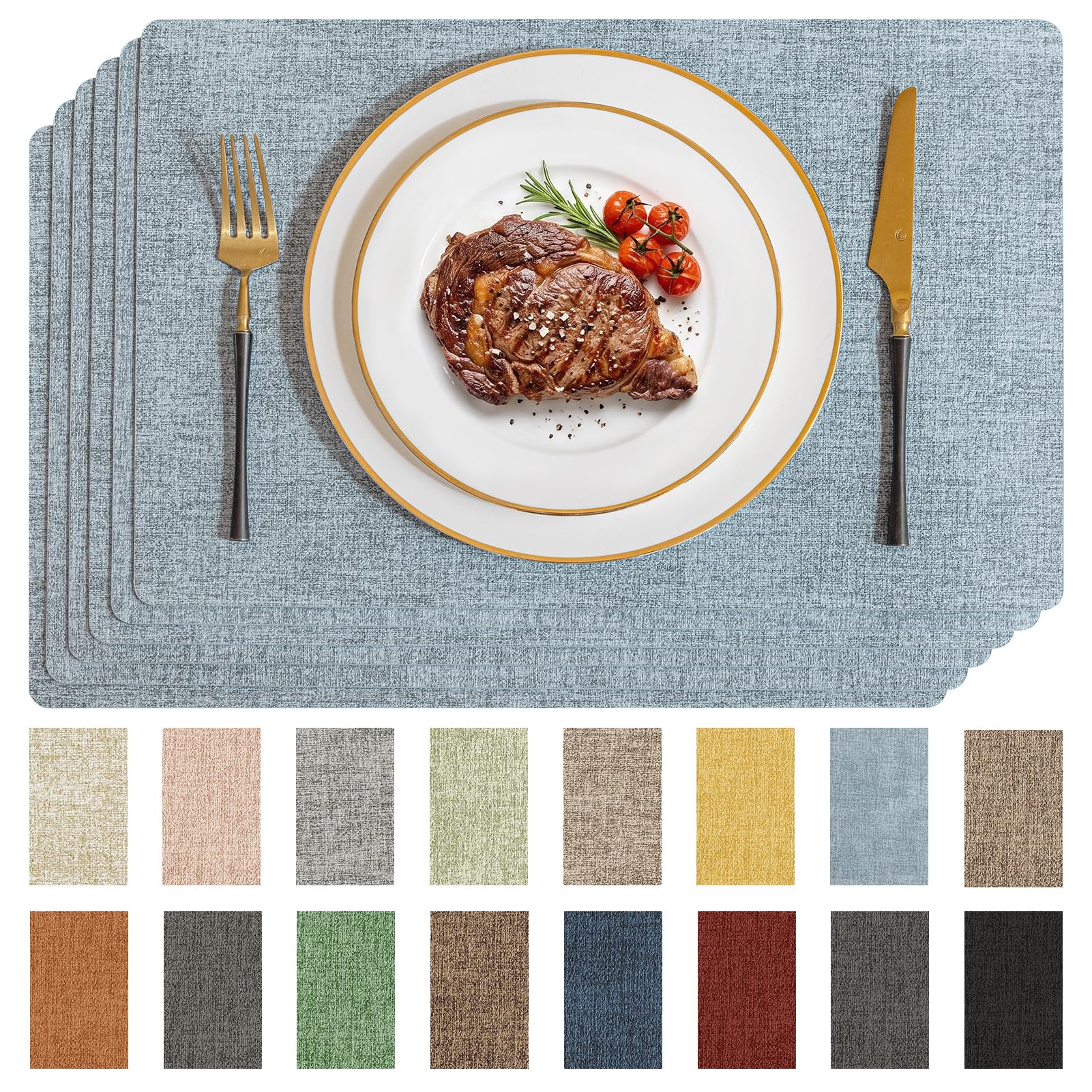 Sets de table bleu ciel pour sublimer vos repas de fête en famille