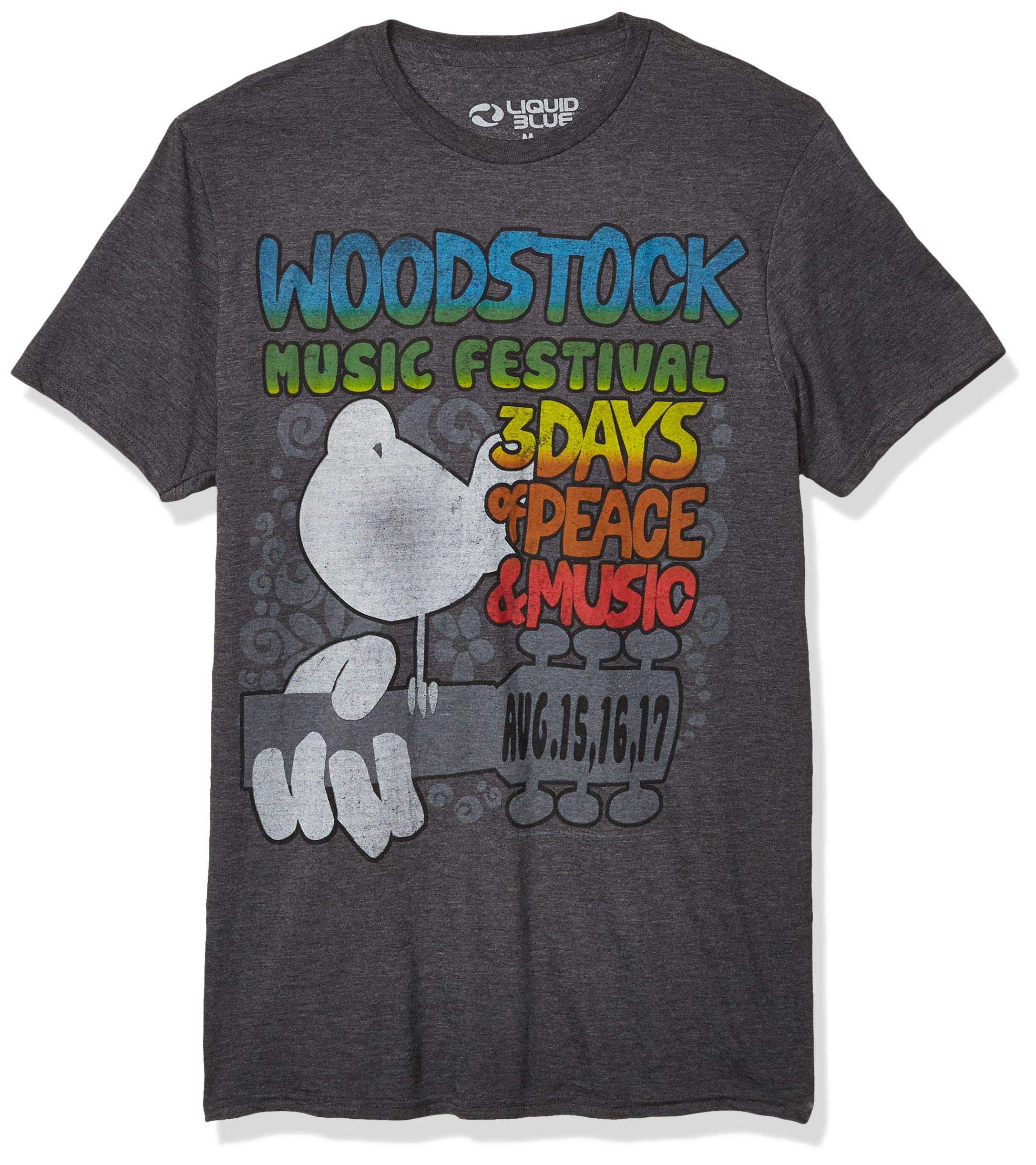 Liquid Blue T-Shirt Freedom Festival Uomo, Antracite Melange, XX-Large