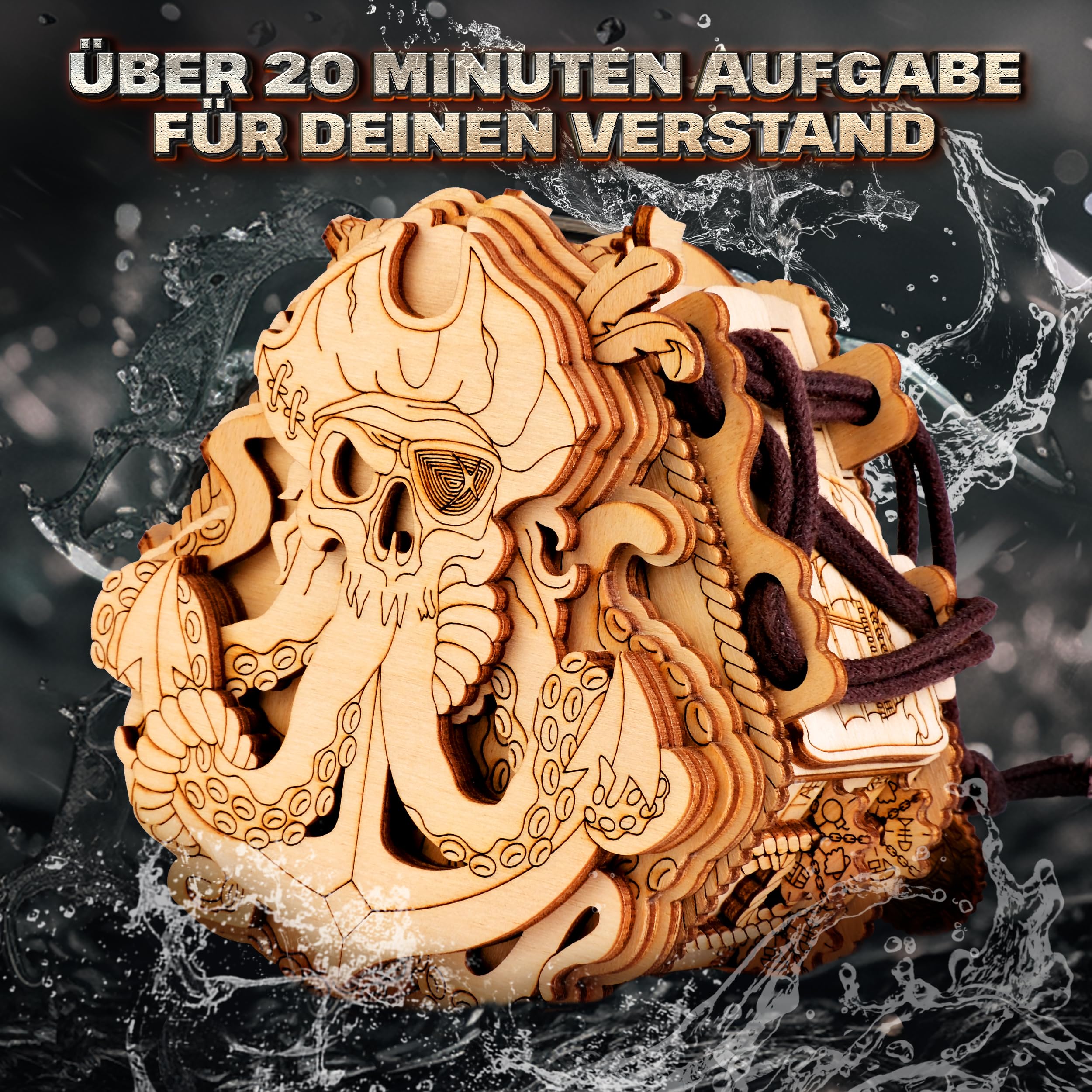ESC WELT Blackbeard's Compass Puzzle Box - Escape Room in a Box - Denksportaufgabe - 3D Fluchtspiel Spardose - Geschenkbox Rätselspiel - Puzzle Box für Kinder und Erwachsene - Geschenkbox Puzzle Spiel