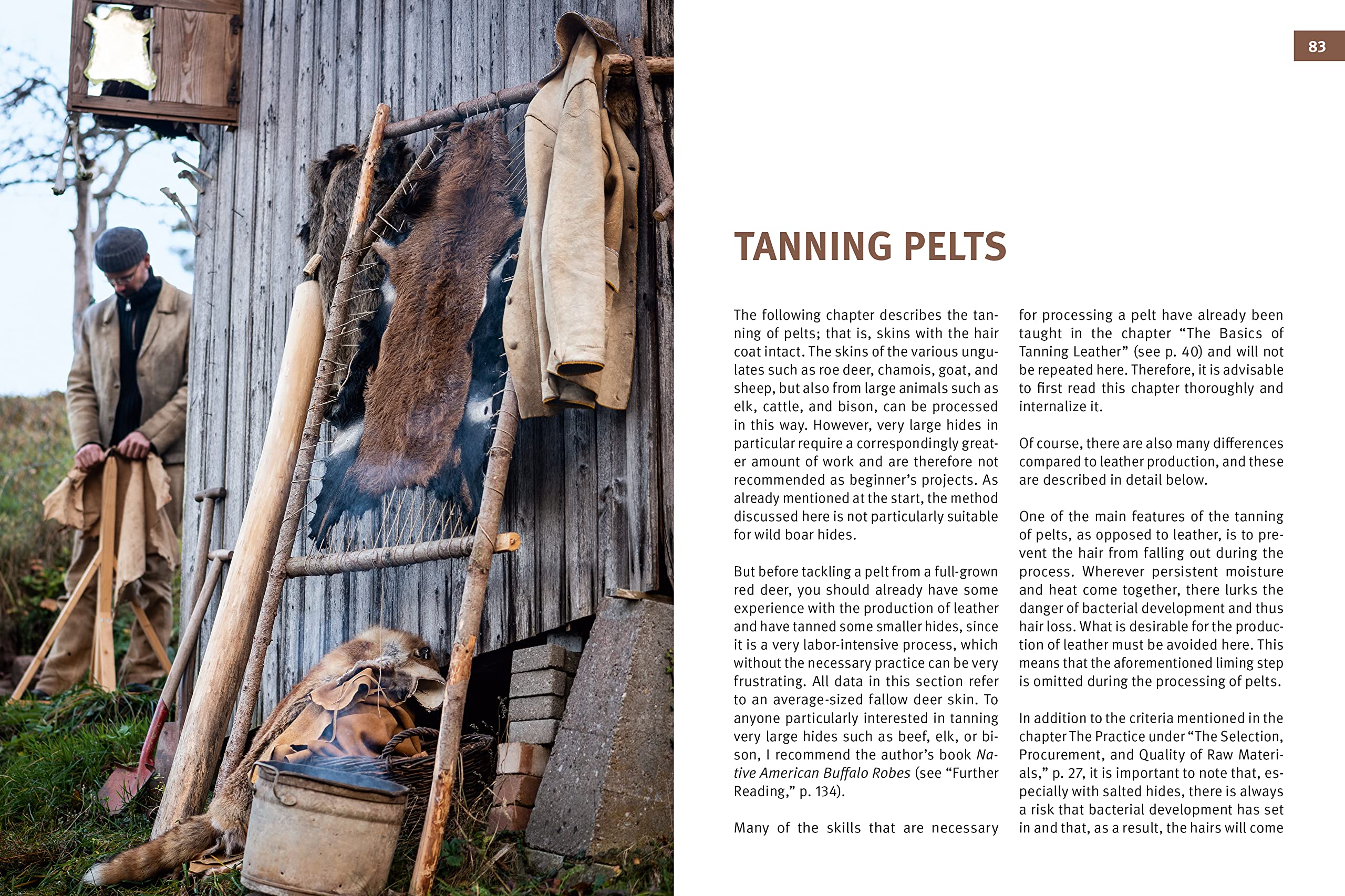 Natural Leather Tanning: Tanning With Fats & Smoke, Chemical-free Tanning, Preservation & Storage, Salting, Freezing & Drying, Plus 6 Step-bystep Leather Projects