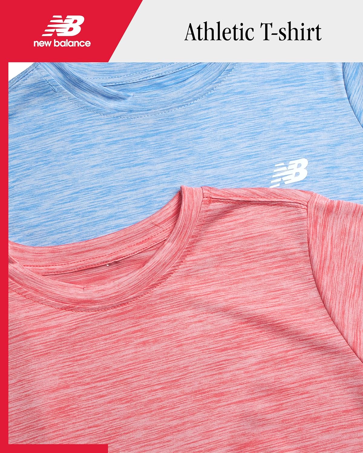 New Balance Boys Athletic Shirt - 2 Pack Short Sleeve Crew Neck Active Performance T Shirts for Boys (Sizes: 8-20) - Image 3