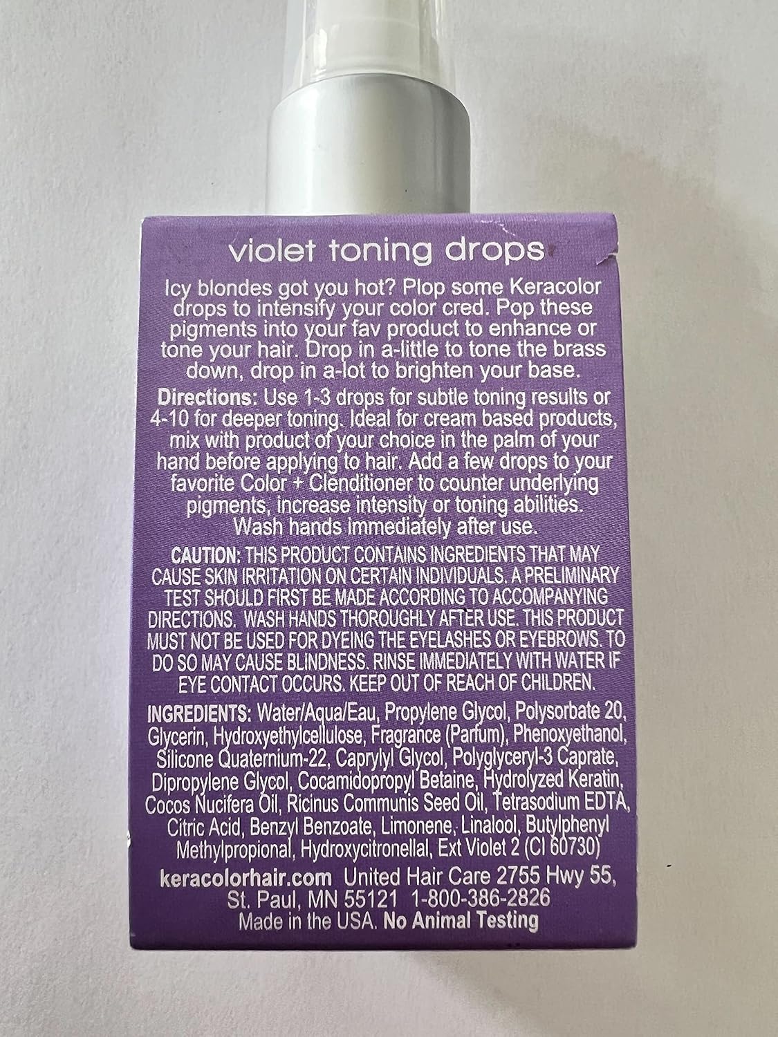 Keracolor Purple or Gold Toning Drops to Create Your Own Purple Shampoo - Mix with Any Shampoo, Conditioner or Cream Styler - Image 8