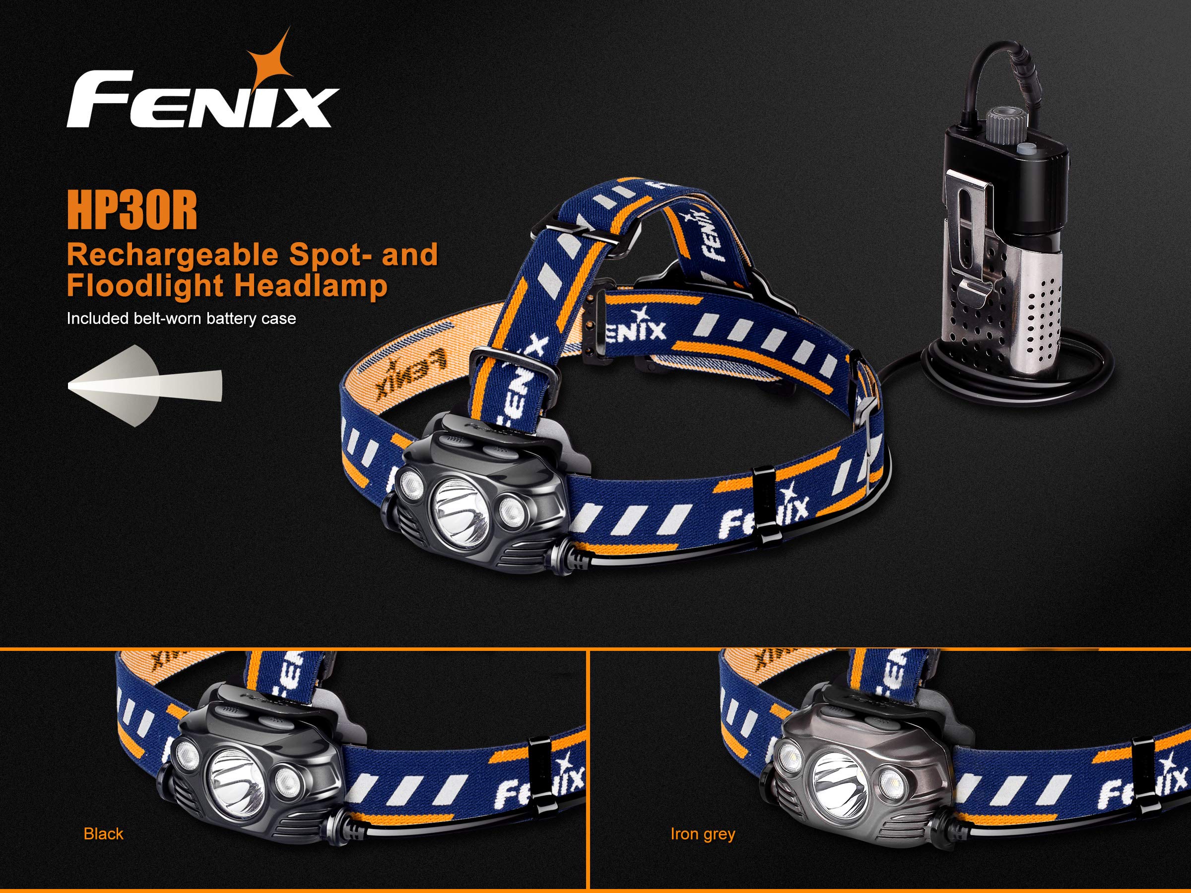 FENIX HP30R Lampe Frontale Rechargeable Gris