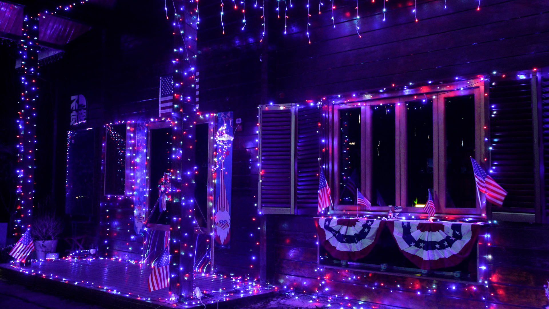 新品 LED イルミネーション ブルー＆ホワイト 500球 LED ストレート JMEXSUSS 500 LED Red White and Blue Lights 4th of July Decorations