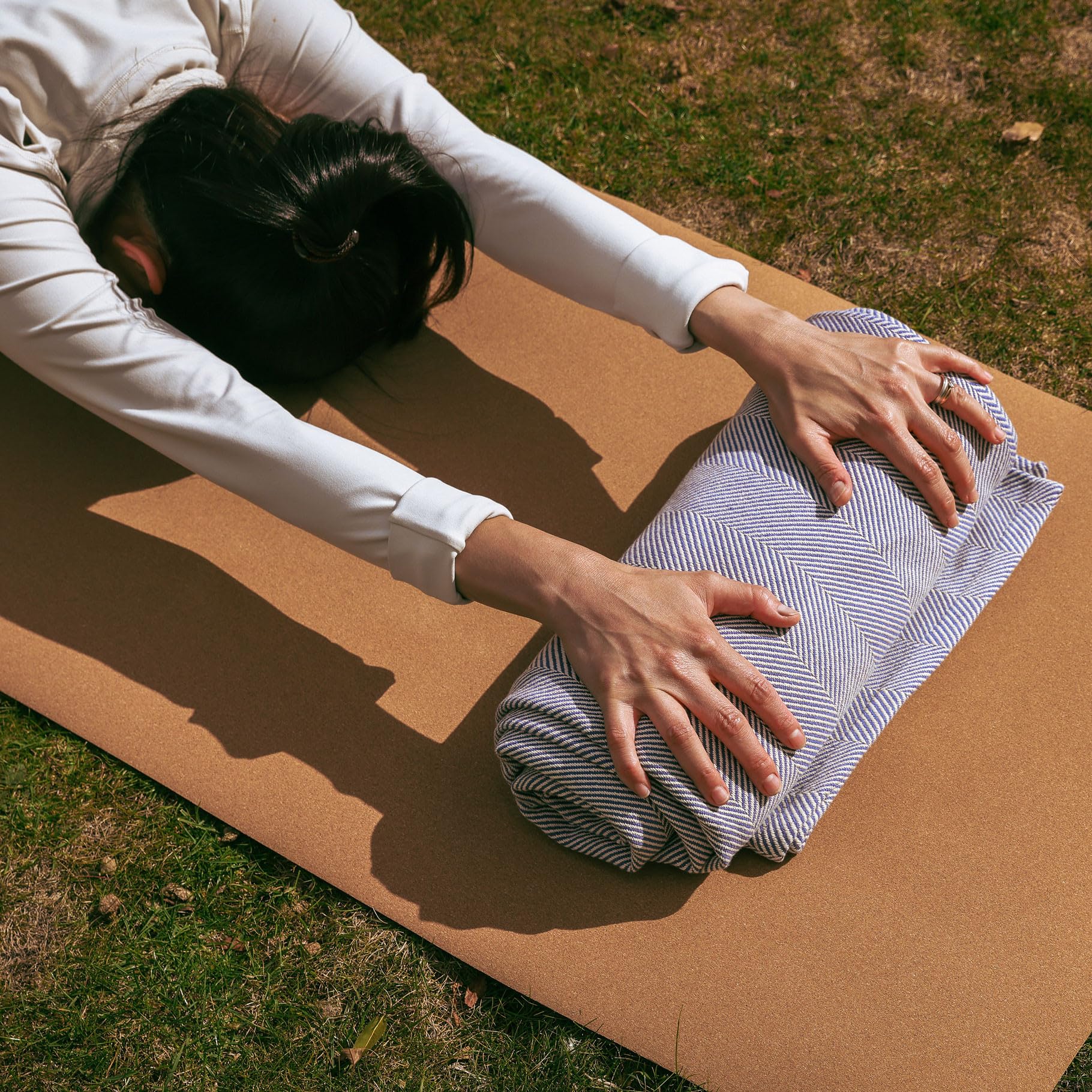 Yoga-Mad Horizon - Coperta da yoga, 100% cotone, per meditazione, pilates e benessere, 4 opzioni di colore, 2 m x 1,5 m