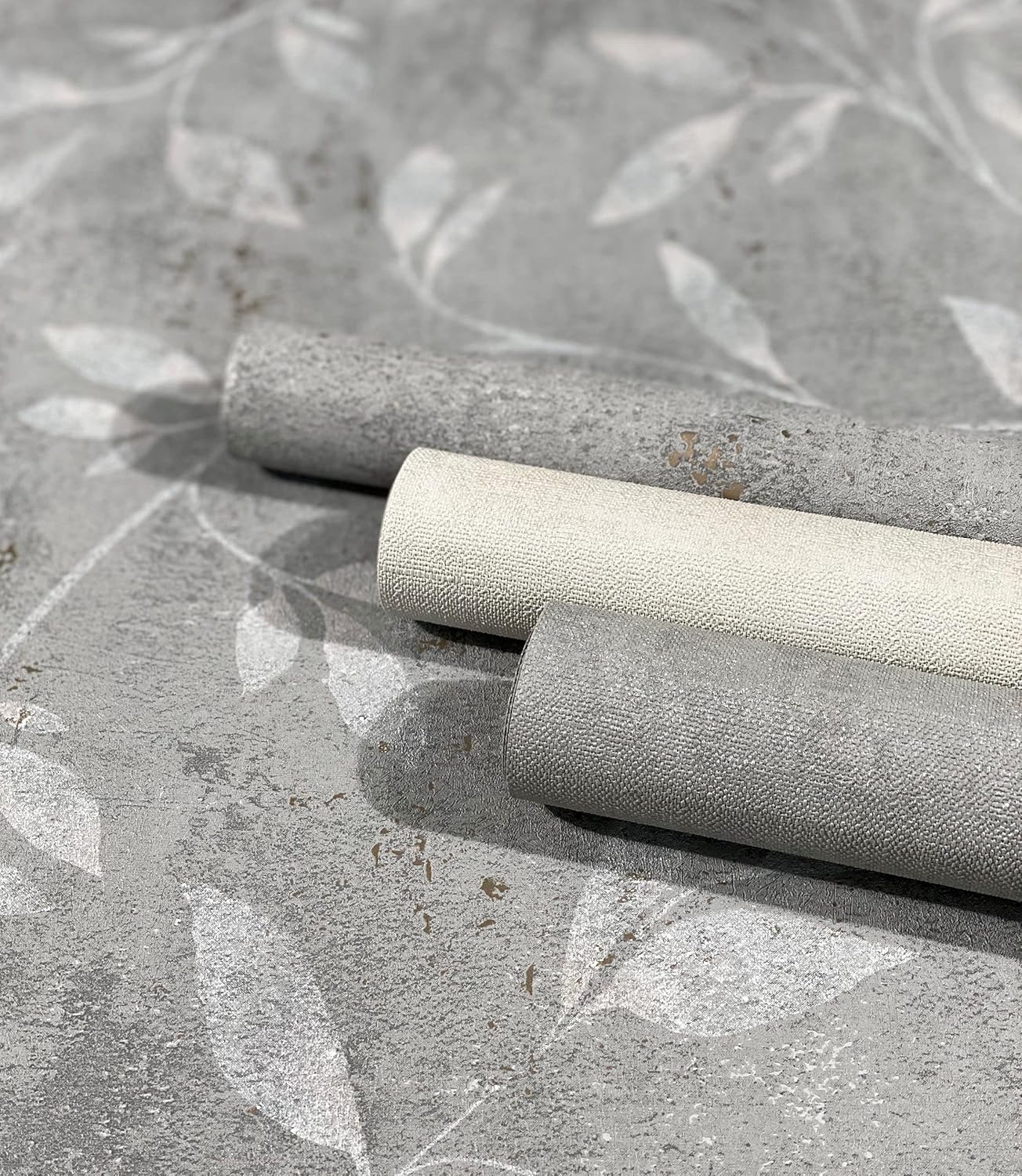 Marburg Concrete Gray Gold Wallpaper 395.66 x 20.86 Inch for Living Room, Bedroom Non-Woven Removable Textured 100% Made in Germany Premium Quality 32615