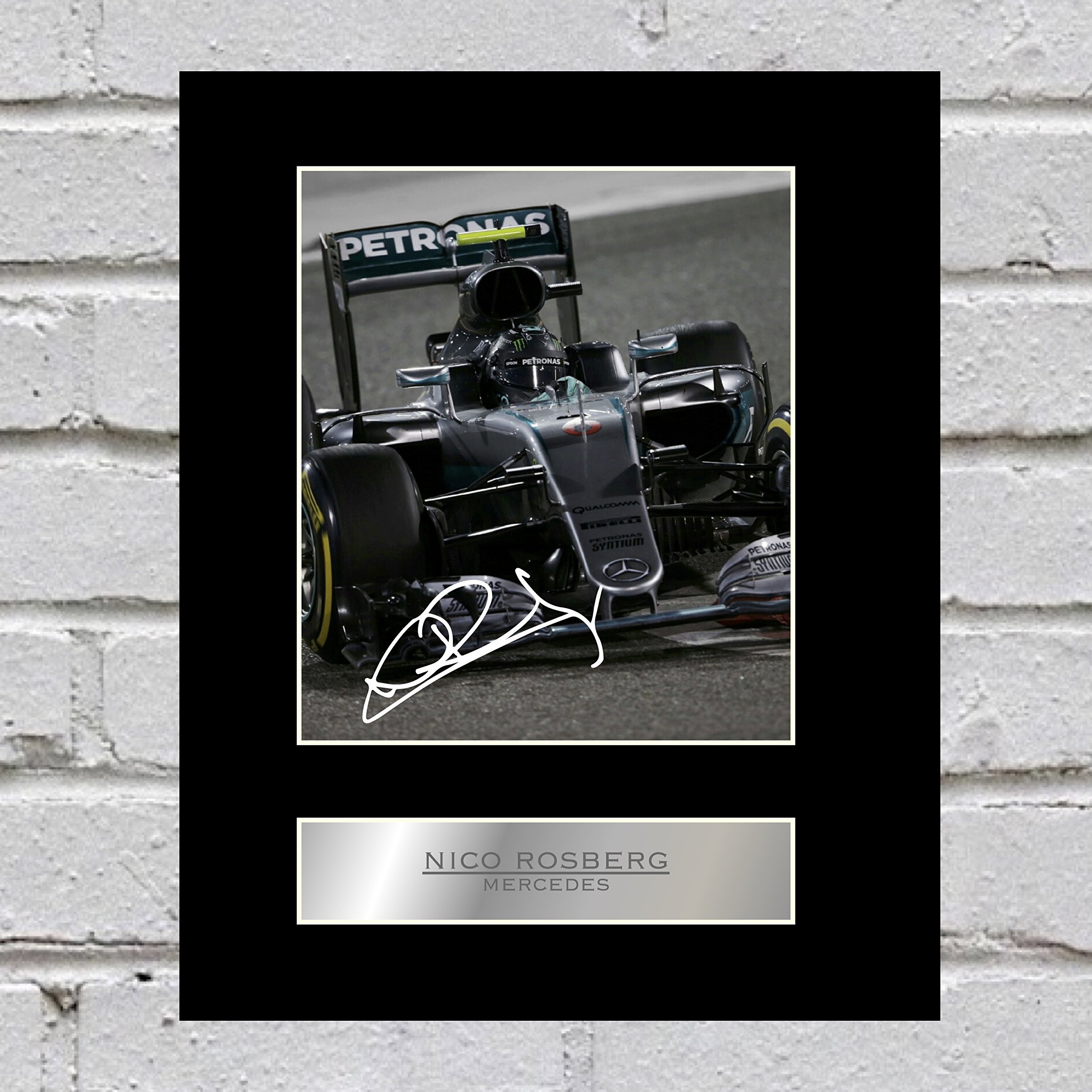Iconic pics Nico Rosberg Digitally Signed Mounted Photo Display MC #3 Autographed Picture Print