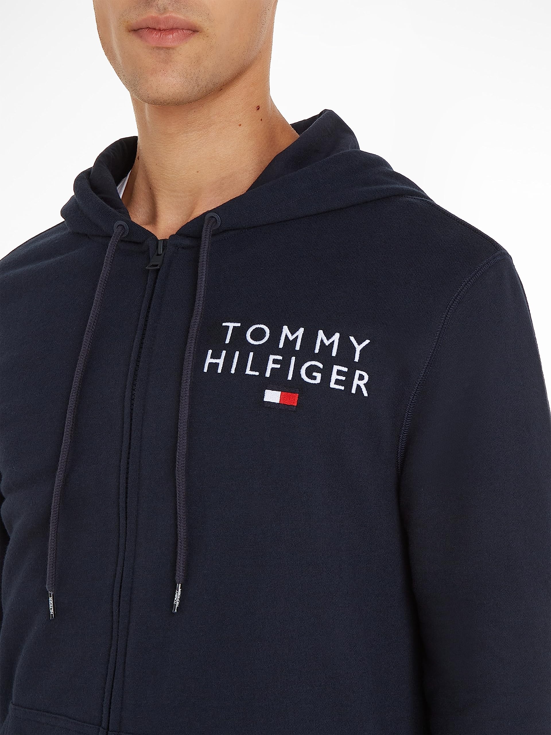 Tommy Hilfiger Dzianiny o dużej gramaturze Mężczyźni Fz bluza z kapturem Hwk