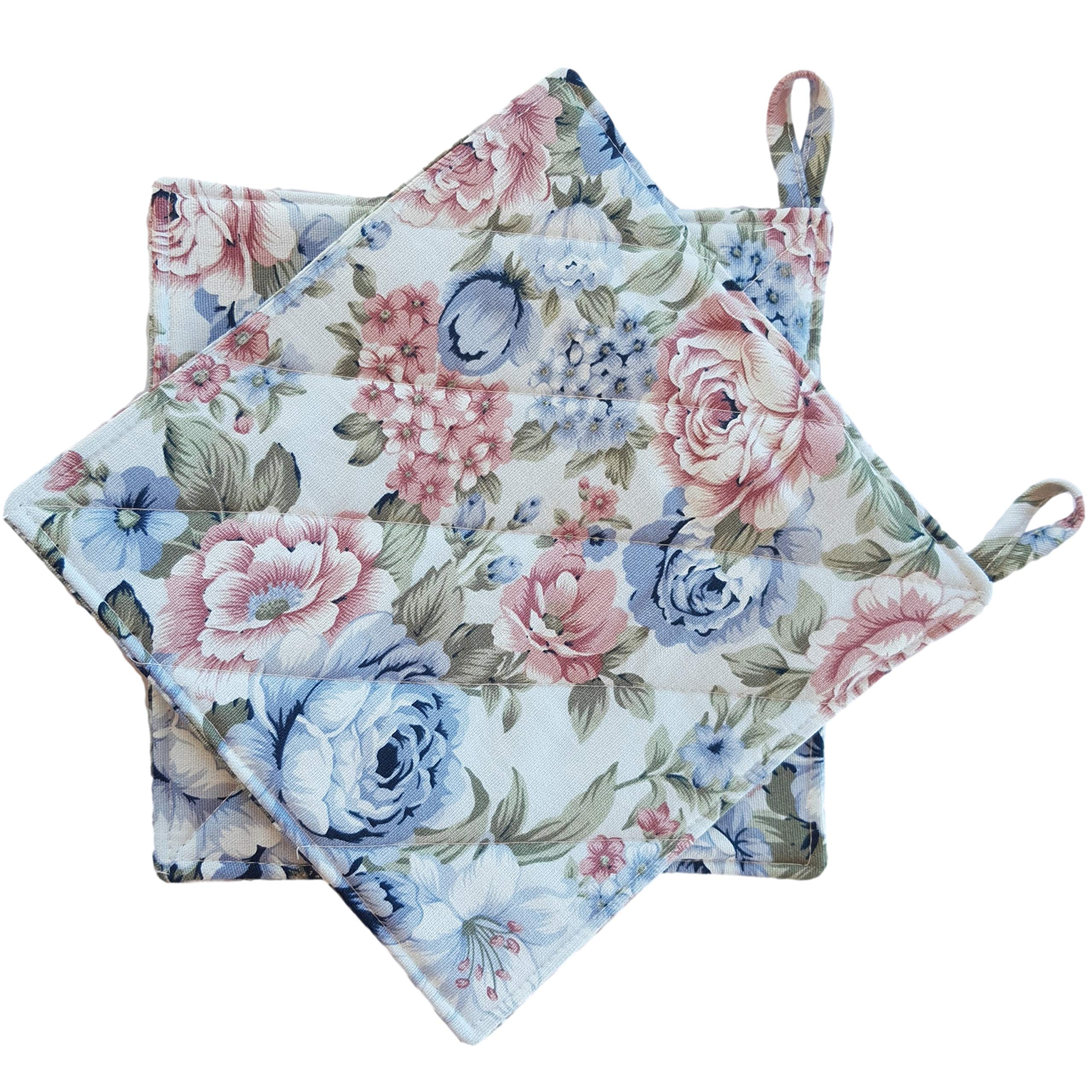 CUSHYSTORE Canvas Pot Holder Oven Pads Potholders for Cooking Kitchen 7.75