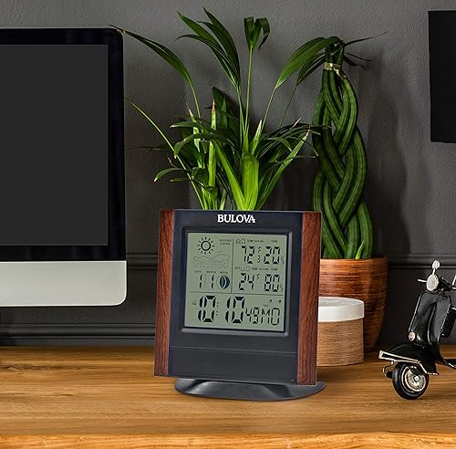 Miniatura 5 de Bulova Forecaster B1708 - Reloj de mesa versátil, marrón y negro