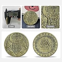 Vista 6 de AtSKnSK Símbolo vikingo Valknut Odín Moneda