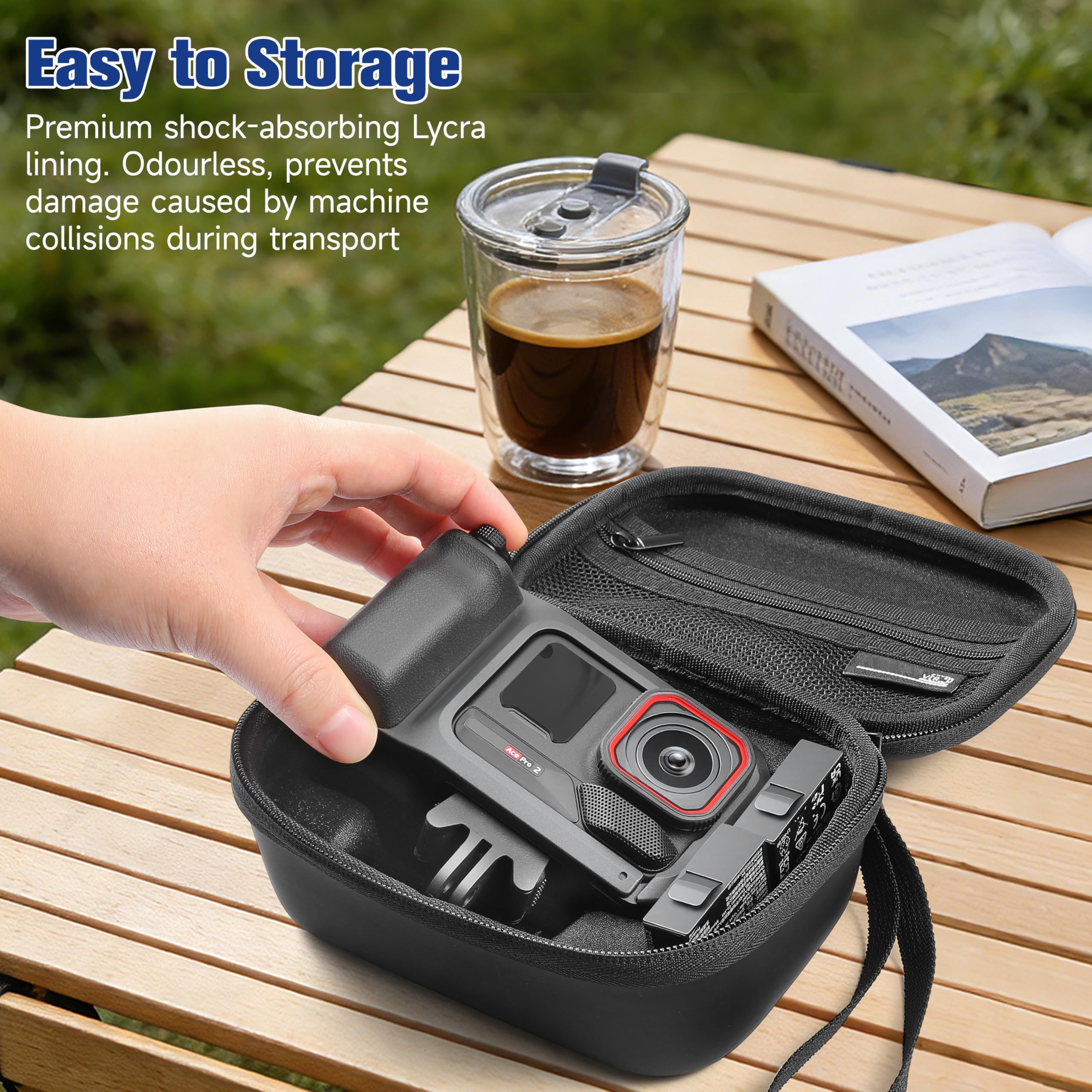 STARTRC VCR Pokrowiec na Insta360 Ace Pro 2 Xplore Grip Pro Bundle Case Przenośny Podróżny Hard Shell Pamięć 2 Baterie Akcesoria