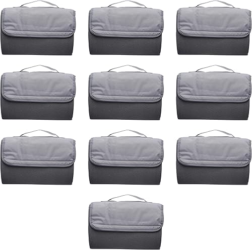 DISCOUNT PROMOS Juego de 10 mantas enrollables de pícnic, paquete a granel, gran manta al aire libre para camping, picnic, playa, deportes,