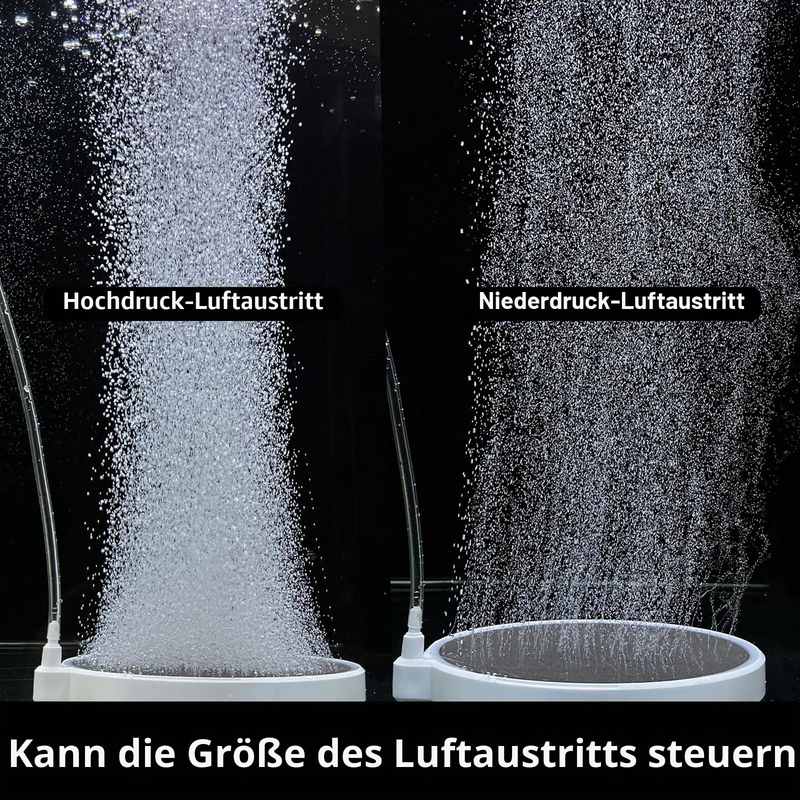 boxtech Aquarium Luftstein,Sauerstoff Stein Nano Bubble Air Stone Kit,Super-High Diffusor für gelösten Sauerstoff Lässt Super Tiny Bubbles für Aquarium und Hydroponic(150 mm)