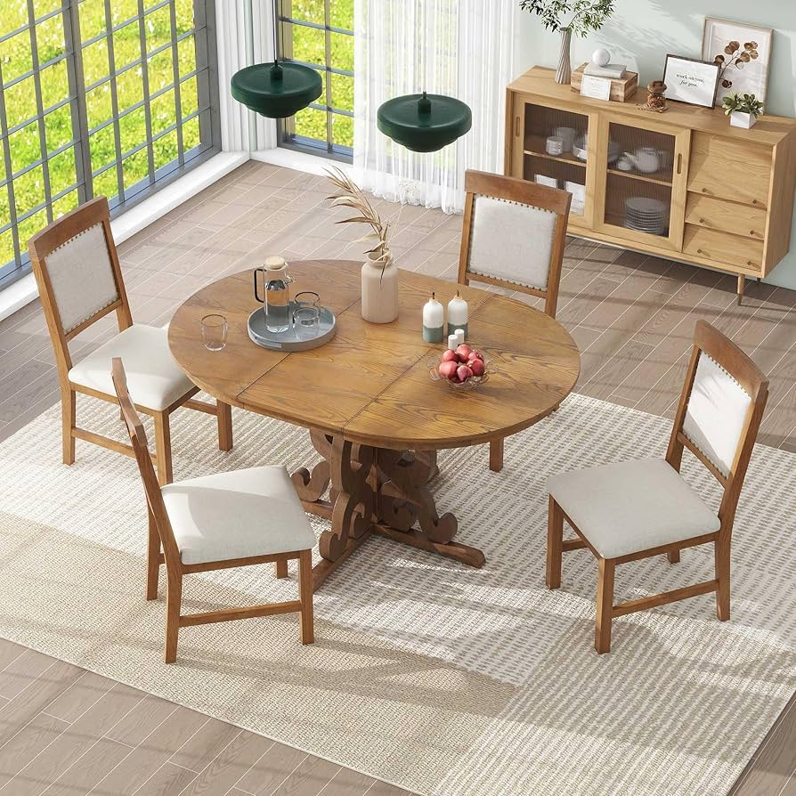 Amazon.com - JIVOIT Retro 5-Piece Dining Table Set, 1