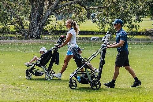 Miniatura 7 de Bolsa de golf para cochecito de bebé, se adapta a un juego completo de palos, se fija a la mayoría de cochecitos, bolsillos para accesorios para