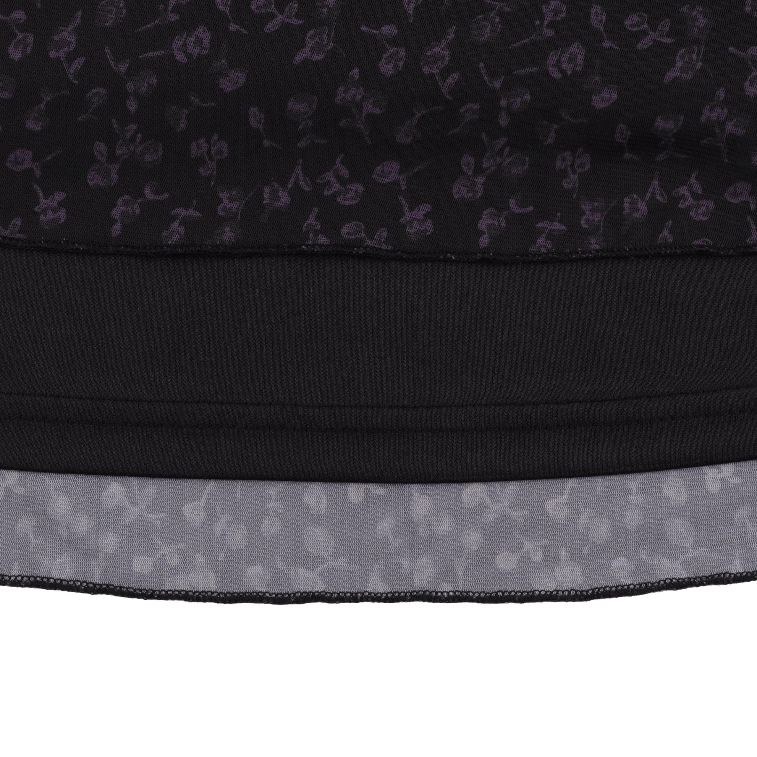 Black Floral Mini Skirt w bow