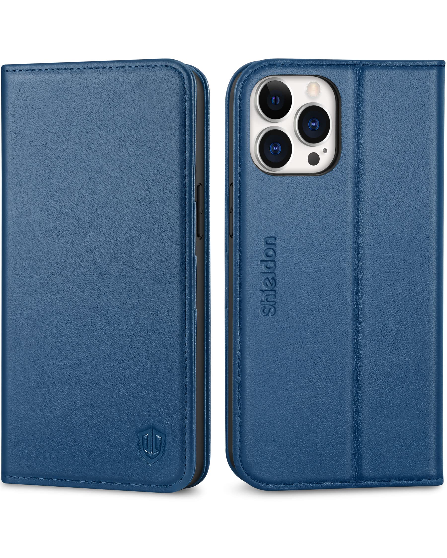 SHIELDON Étui Portefeuille Pour Galaxy Z Fold7 5G, étui Portefeuille Magnétique En Cuir Véritable, Protection RFID, Porte-cartes Et Béquille, Compatible Avec Galaxy Z Fold7 2025 8" - Vert Nuit