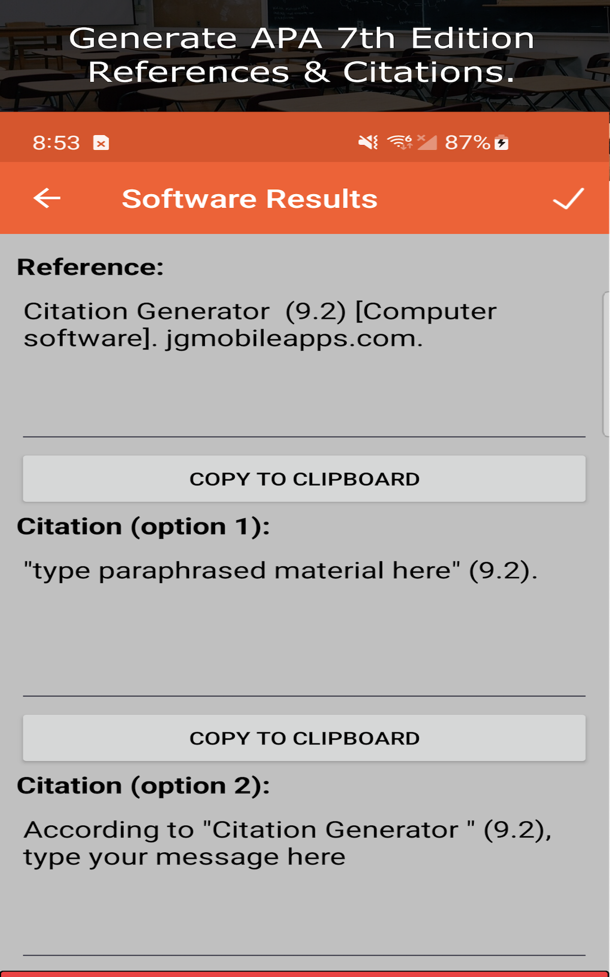 Citation Generator App on Amazon Appstore
