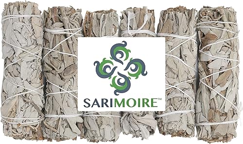 Vista 4 de Varillas de salvia blanca - 6 paquetes de salvia de 4 pulgadas - Kit de reabastecimiento de barras de salvia perfecta para manchas