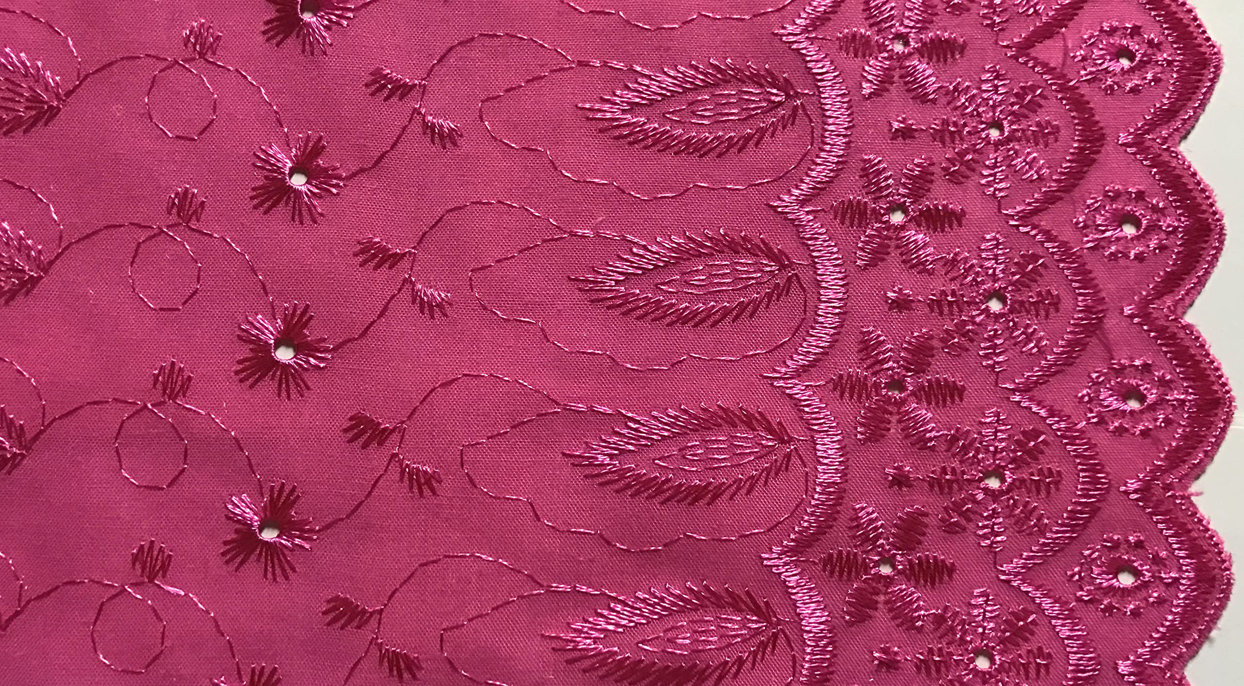 Zen Creative Designs Cotton Eyelet Scalloped Bottom Edge Window Valance Home Décor Bedroom Nursery Kitchen Window (58