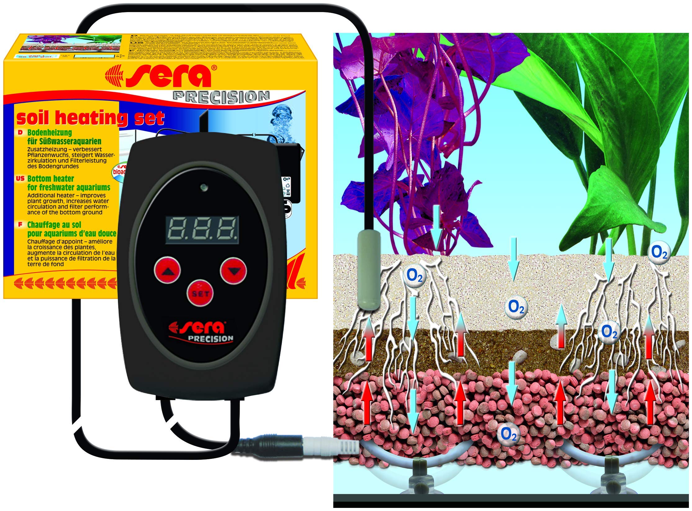 sera Soil Heating Set - Calefacción por Suelo Radiante para acuarios de Agua Dulce, 1 Unidad (1 Unidad)