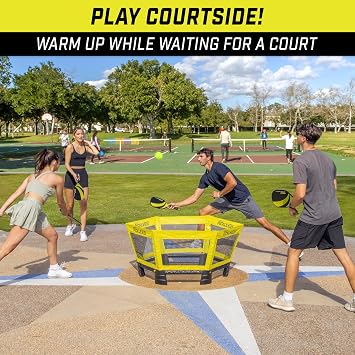 GoSports Pickle 360 Game Set Pickleball Without a Court Outdoor Lawn, Beach, and Backyard Paddle Ball Game