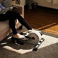 Vista 10 de Sunny Health & Fitness - Máquina elíptica con pedal para usar debajo del escritorio, ejercitador de piernas con resistencia ajustable