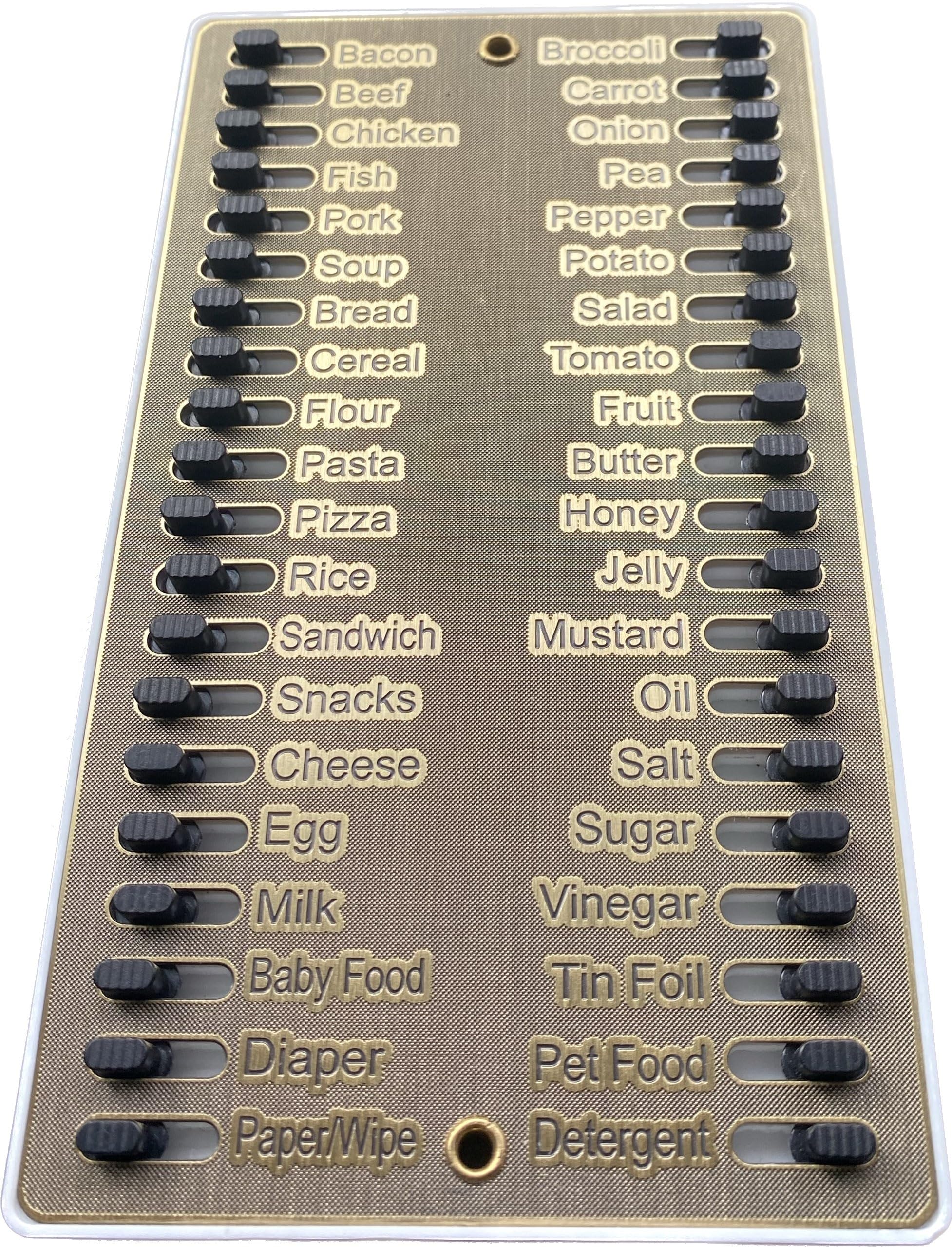 Metal Grocery List Reusable Shopping List Memory Reminder Board (Magnetic)