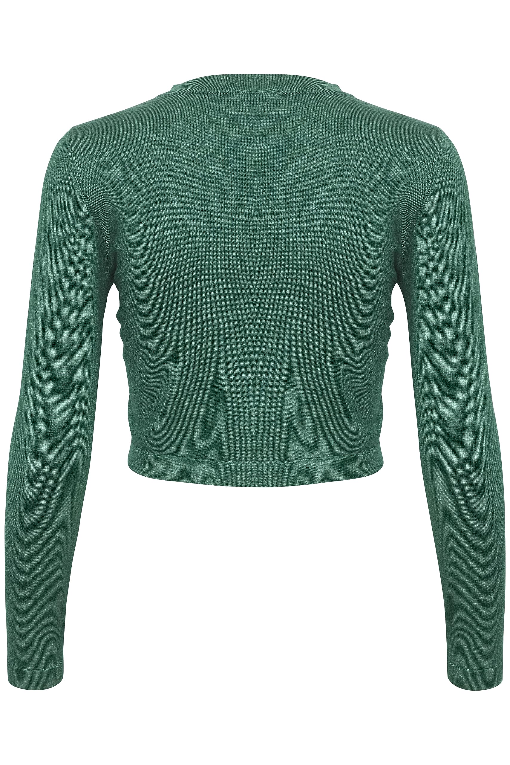 KAFFE Women's Bolero Long Sleeves Regular Fit Open Front Rounded Edges, Aventurine, XS