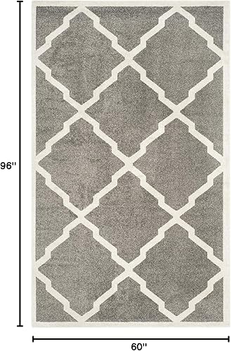 Vista 56 de Safavieh Amherst Collection amt421b Gris Claro y Beige Interior/exterior Area Rug, Polipropileno