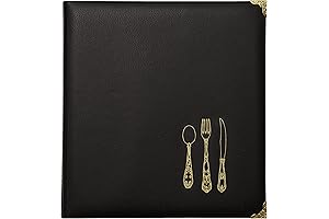 C.R. Gibson Faux Leather Recipe Book, 11" x 11.88"