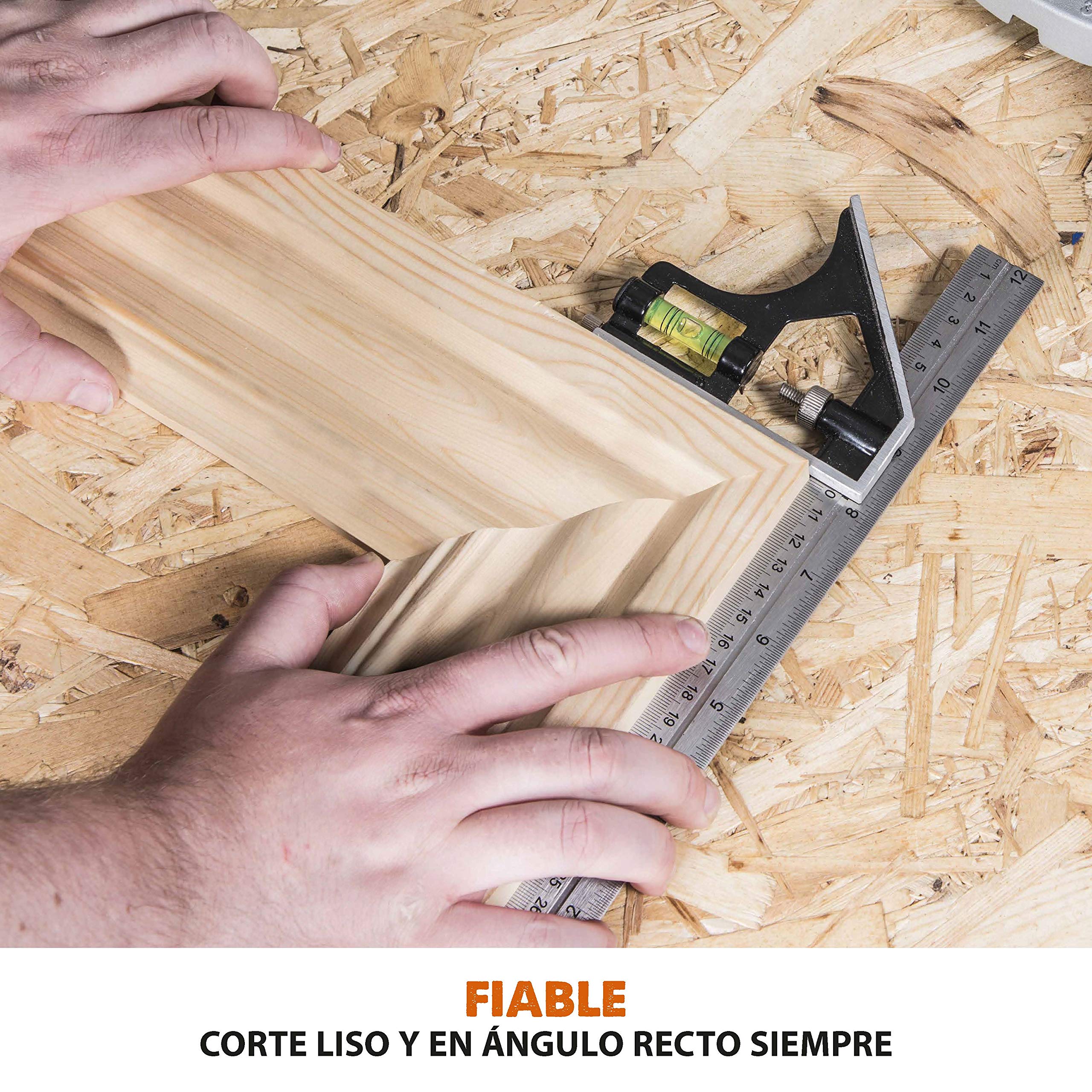 EVOLUTION POWER TOOLS R185CCSX Sierra Circular multimaterial Compatible (Paquete de combinación 1020 mm con guía incluida), 230 V, 185 mm