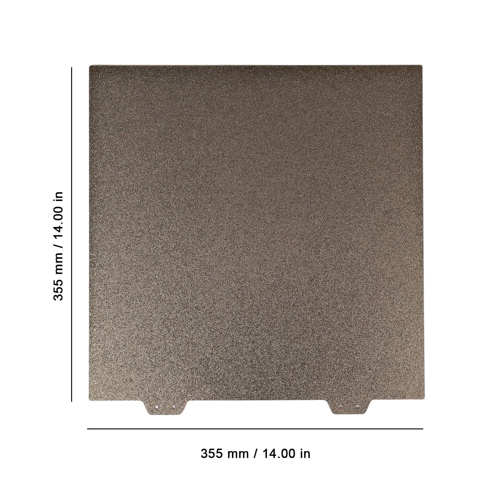 Generic Hoja de Acero de Resorte Flexible de Placa de Acero PEI de Doble Cara para Impresión 3D 355x355 Mm Fácil de Usar