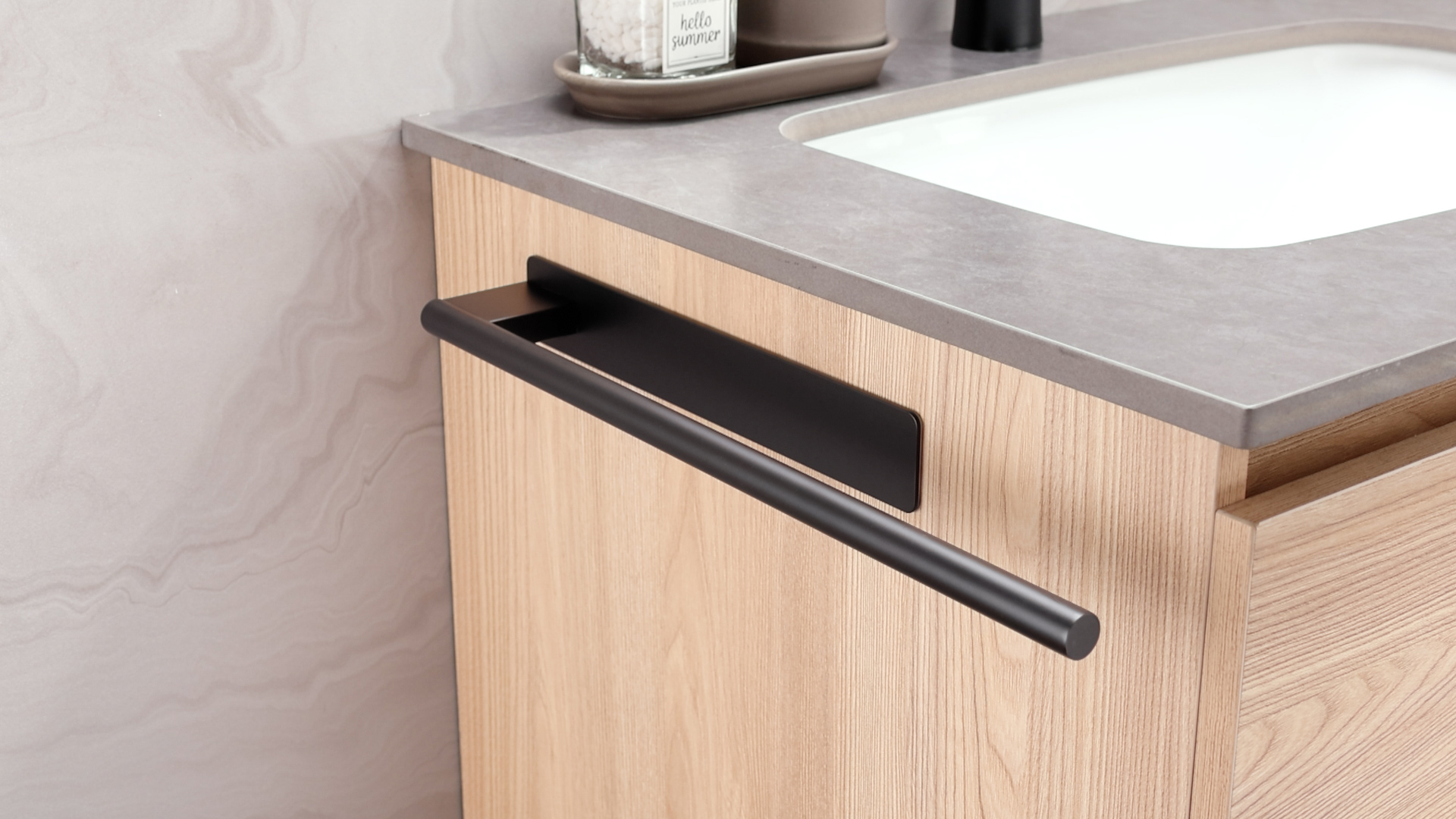 Portasciugamani Adesivo KES 30 Cm - Acciaio Inox Nero, Senza Foratura - Foto 9