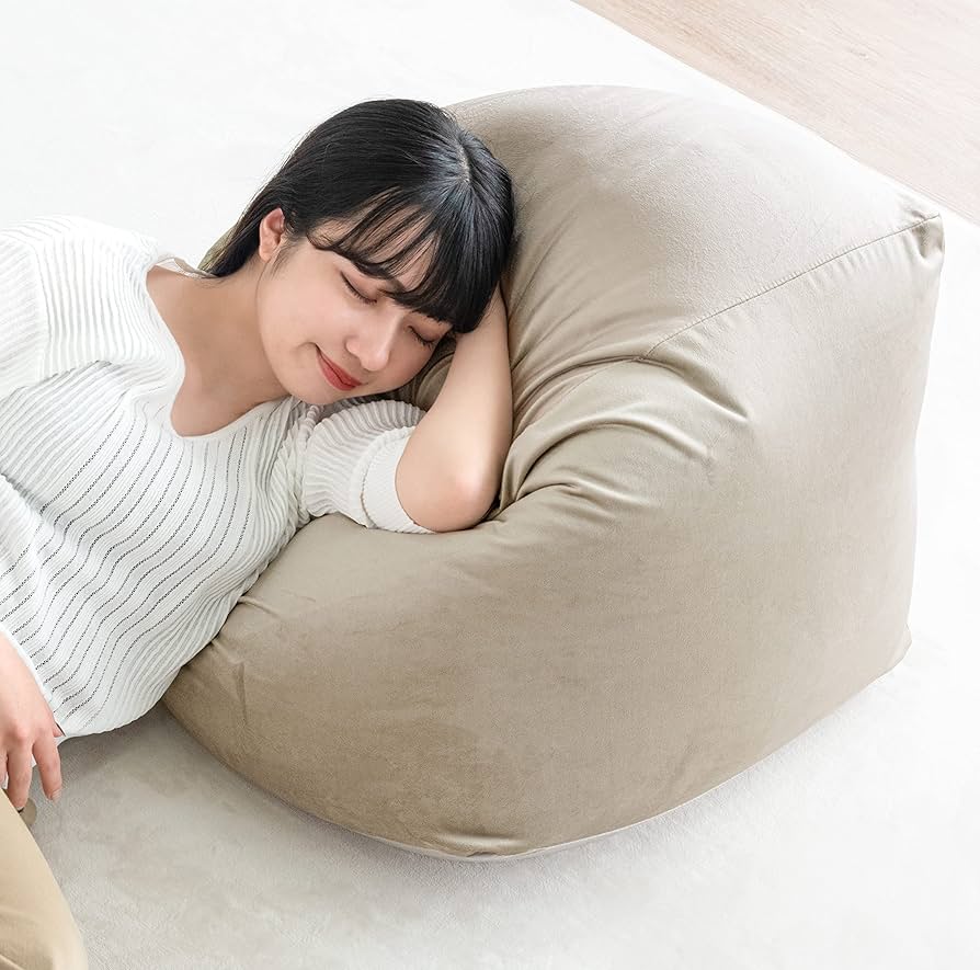 ビーズクッション 円筒形 ベージュ Amazon.co.jp: タンスのゲン ビーズクッション 日本製 60×60