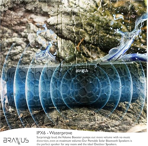 Miniatura 4 de Braxus Elevate Solar Altavoz Bluetooth Portátil  Altavoz Bluetooth Impermeable IPX6  Altavoces Bluetooth Carrito de Golf  TWS- Conexión Estéreo