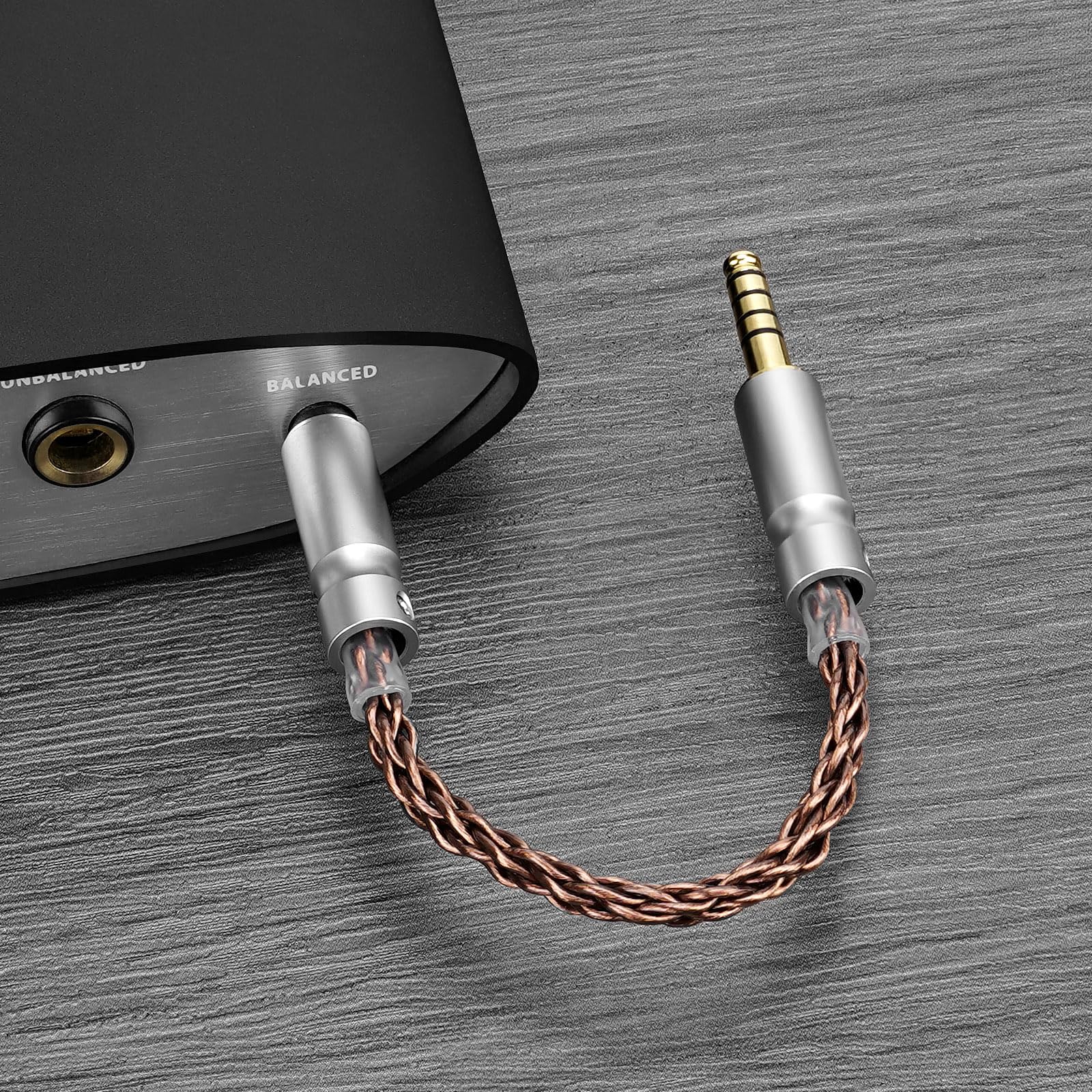 Câble équilibré Geekria Apollo 4,4 mm, 5 pôles mâle vers mâle, 8 brins en cuivre monocristal OCC 6N, pour iFi Zen DAC V2/V3, Zen Can, Zen Blue3 (NON pour appareils 3,5 mm) - 18 cm