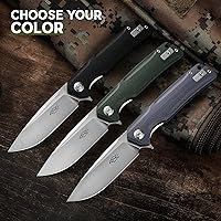 Vista 6 de Firebird GANZO FH91-GB Cuchillo plegable de bolsillo con rodamientos de bolas, hoja de acero D2, mango ergonómico G10 antideslizante con clip