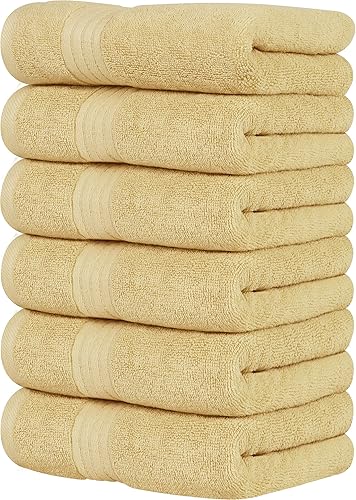 Utopia Towels Juego de 6 toallas de mano de alta calidad, 16 x 28 pulgadas, 100% algodón hilado en anillo, toallas ligeras y altamente absorbentes