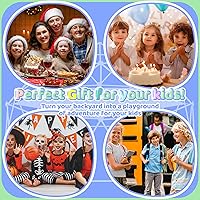 Vista 6 de Gardenature - Cúpula de escalada de 10 pies con hamaca, gimnasio de jungla al aire libre para niños, estructura de escalada geométrica con cúpula