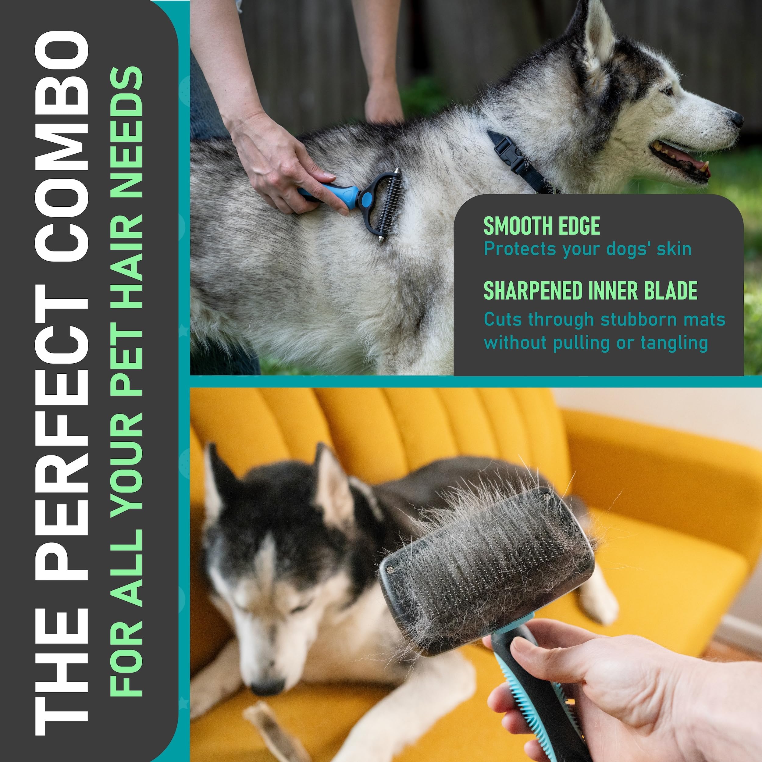 Maxpower Planet Rastrillo y cepillo para pelaje de perros y gatos, quita suavemente la capa inferior suelta, nudos y enredos, herramienta de aseo, deslanar, limpieza automática, todo tipo de pelaje