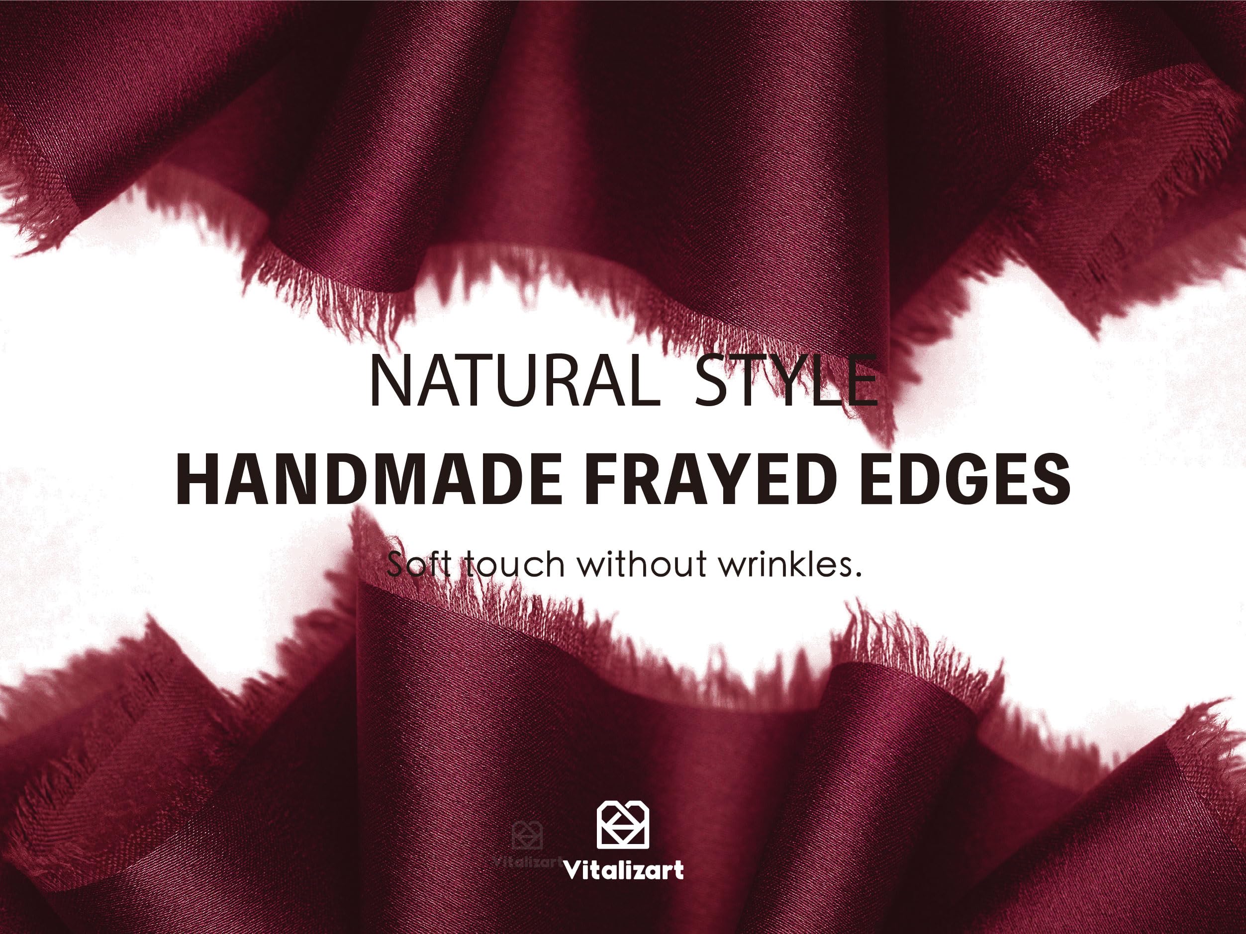 Vitalizart Burgundy Silky Satin Ribbon, 1.5'' x 15 Yard with Wooden Spool - Image 4