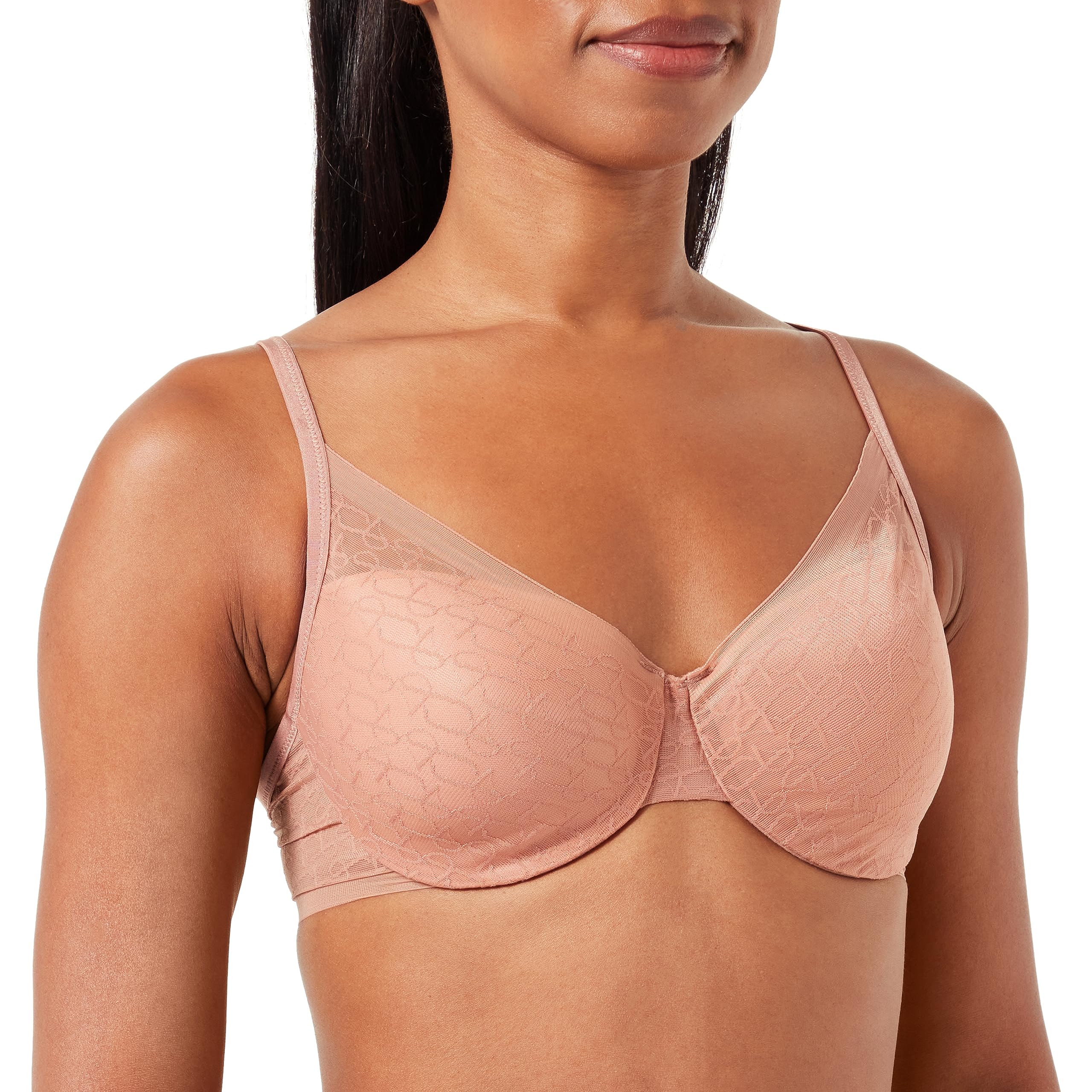 Triumph Women's Signature Sheer WHP EX Bra, Semi-Transparent Inches, Toasted Almond, 32DD