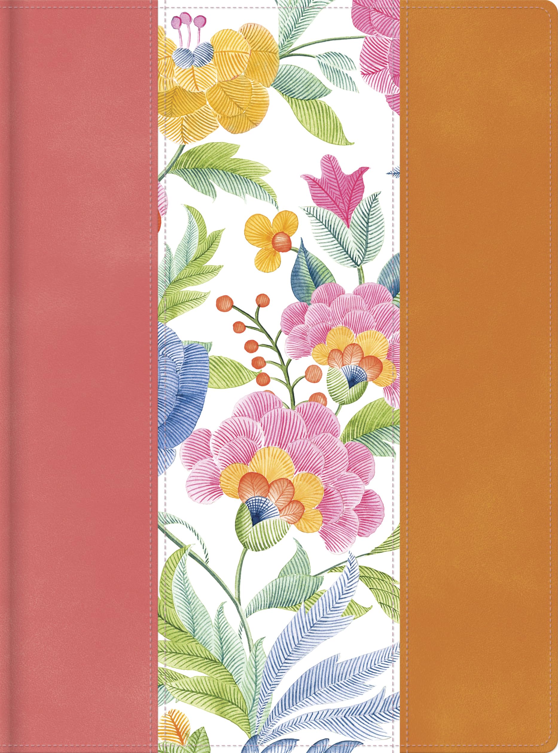 RVR 1960 Biblia de apuntes tamaño personal, rosa/ naranja, tela sobre tapa dura