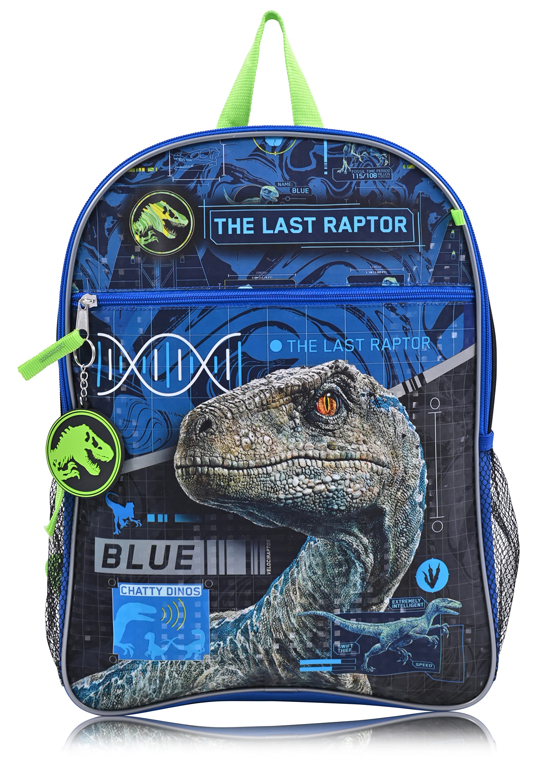 Jurassic World Boys Backpack Dinosaur Knapsack | Elementary and Kindergarten Kids Backpacks for School (Jurassic World 6Pc)