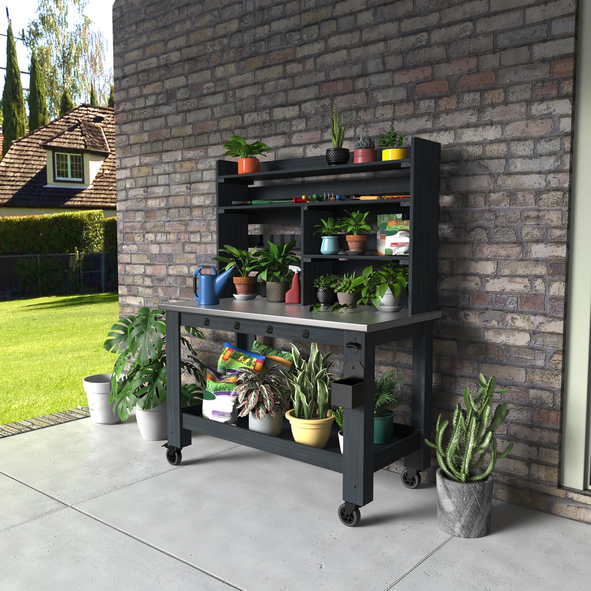 Potting Station Home Depot Diy Outdoor Bench Portable Sink